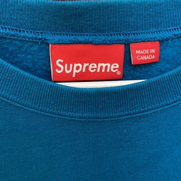 Supreme Teal Side Arc Crewneck Sweatshirt - Picture 3 of 4